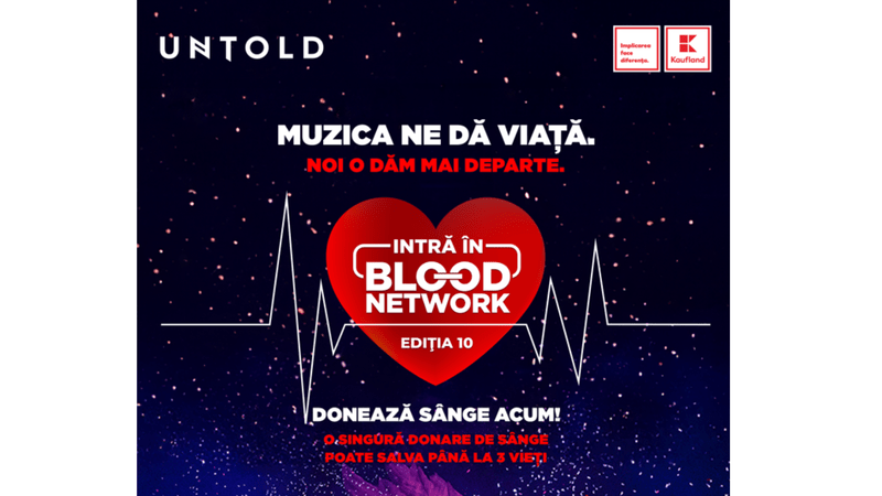 Debutează campania Blood Network: Salvează o viață, donează sânge și obține acces gratuit la Untold sau Neversea