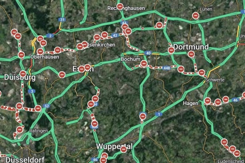 Confuzie pe autostrăzile din Germania cauzată de o eroare Google Maps