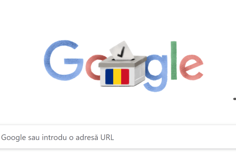 Google lansează un doodle special pentru alegerile prezidențiale din România