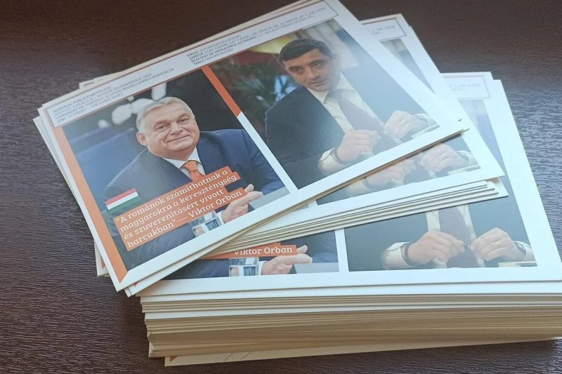 Pliante cu George Simion și Viktor Orban distribuite în județele transilvănene / UDMR: „Opresc, Simion”