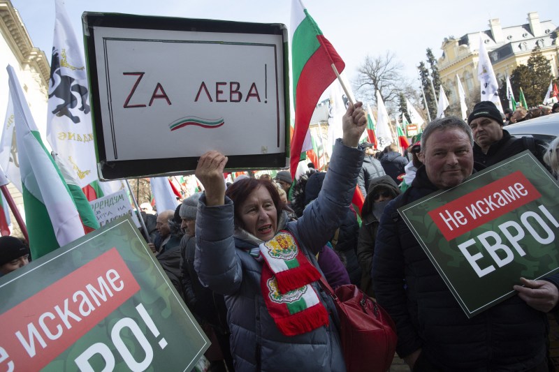 Protest la sud de Dunăre înainte de adoptarea euro: Președintele cere referendum, iar alții apelează la salvarea „leului bulgar”