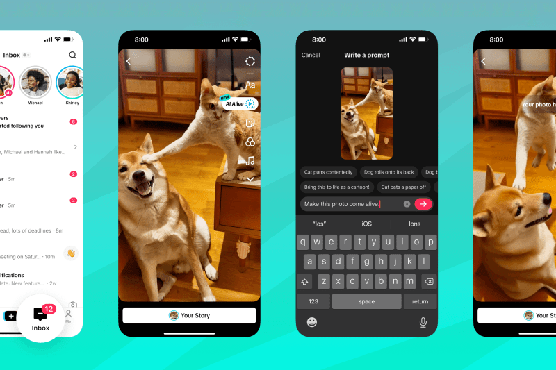 TikTok introduce o nouă funcție de inteligență artificială care transformă fotografiile în videoclipuri