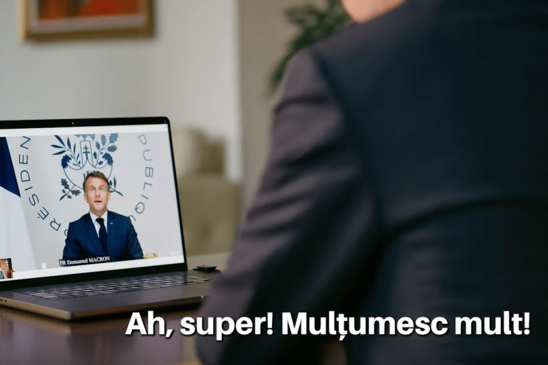 VIDEO Emmanuel Macron și Nicușor Dan, dialog în limba franceză despre „fraternitatea dintre țările noastre”. „Mulțumesc, apropo, că vorbiți franceză”
