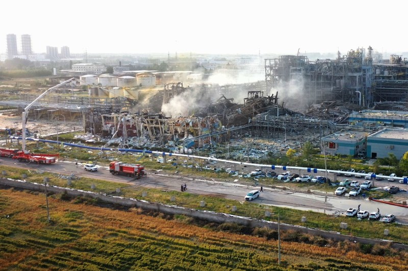 VIDEO: Explozie devastatoare la o uzină chimică în China - Cinci decese confirmate