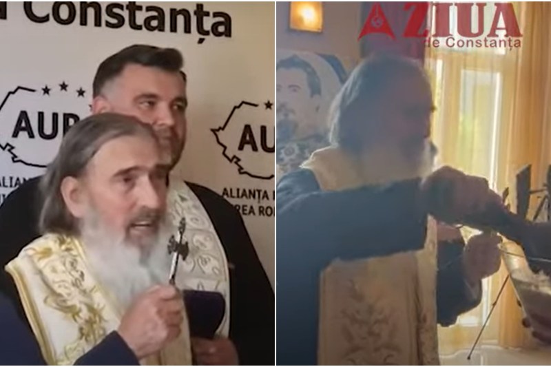 VIDEO ÎPS Teodosie oferă slujbă și mesaje politice la sediul AUR Constanța: „Este esențial să avem dragoste de Dumnezeu / Să ne întâlnim după un rezultat favorabil”
