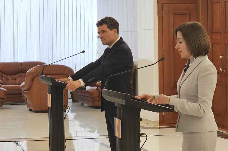 LIVE VIDEO Conferință de presă comună cu Nicușor Dan și Maia Sandu la Chișinău: „Visul meu este să sprijine România Moldova”