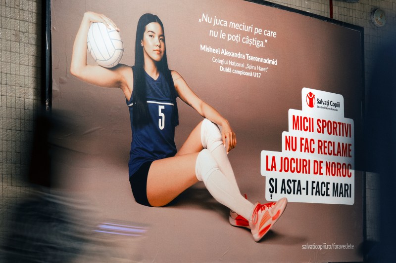 „Sportivii tineri nu promovează jocurile de noroc și asta îi face mari”. Campania inițiată de Salvați Copiii, „pentru că avem nevoie de modele autentice”