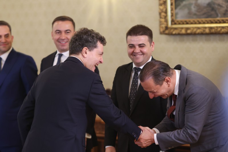 VIDEO: Nicușor Dan și Daniel Băluță, momente amuzante la Cotroceni. Schimb de replici în cadrul consultărilor