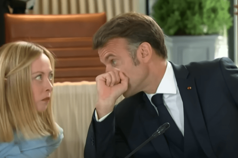 VIDEO Reacția virală a Giorgiei Meloni într-o discuție secretă cu Macron la summitul G7 din Canada