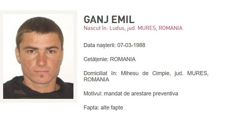 Emil Gânj, căutat de 10 zile pentru crimă, a fost observat în Bistrița Năsăud. Mesaj RO-Alert emis/ Primar: „Se utilizează drone și un elicopter”