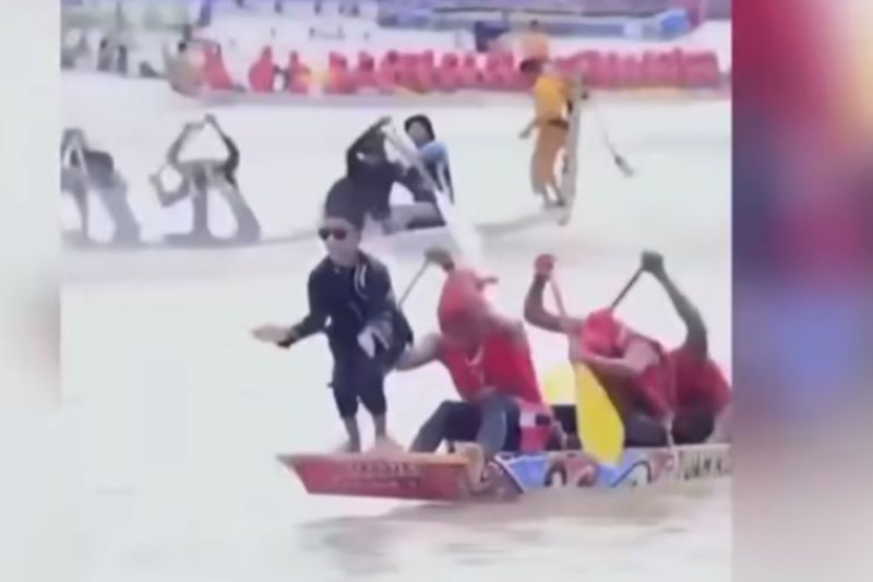 „Eu l-am creat”. Băiatul care a popularizat dansul viral de la cursele de bărci. Mișcările sale sunt acum replicate la nivel global de sportivi