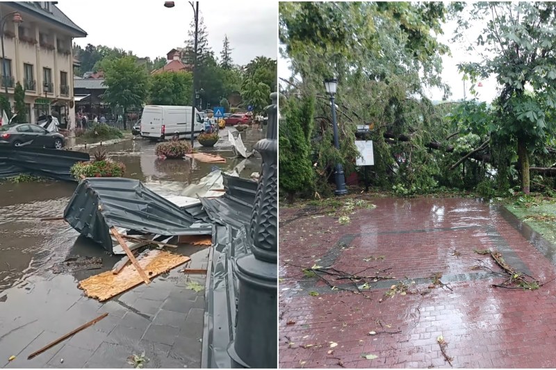 Imagini Uimitoare: Cum a fost afectată Sinaia de furtuna din această după-amiază