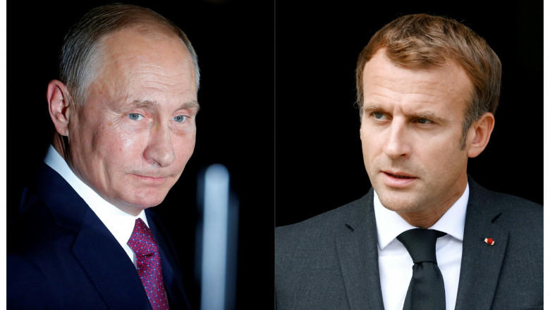 Macron a avut o discuție telefonică cu Putin în care a subliniat responsabilitățile Occidentului în conflictul din Ucraina