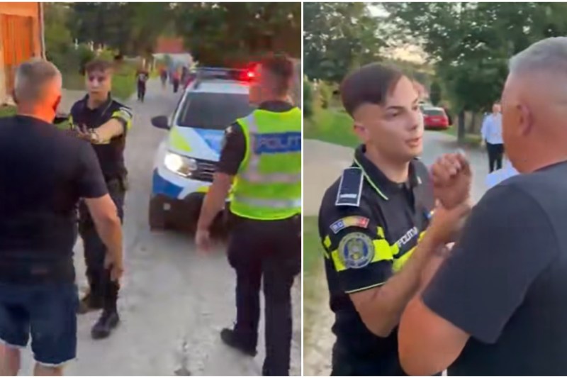 VIDEO Polițist din Caraş-Severin atacat după oprirea unui tânăr băut pe ATV. Agentul folosește pistolul pentru a se proteja
