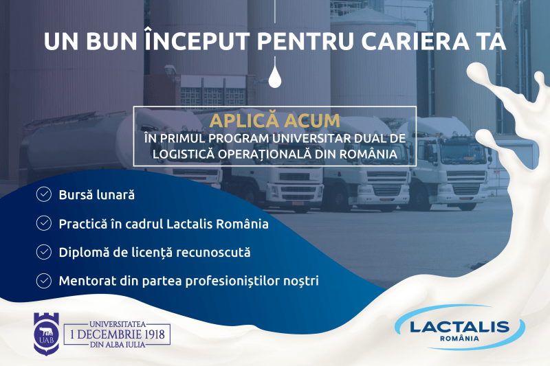 Lactalis România susține tinerii prin lansarea primului program de învățământ universitar dual în Logistică Operatională, în parteneriat cu Universitatea „1 Decembrie 1918” din Alba Iulia