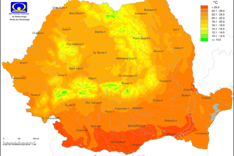 Luna precedentă a stabilit noi recorduri de căldură în România: unde s-au înregistrat cele mai ridicate temperaturi