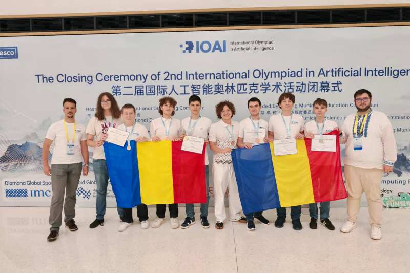 România, performanță remarcabilă la olimpiada de AI cu opt medalii aduse de elevii săi