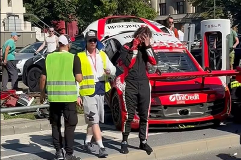 VIDEO Accident al fiului regretatului Mihai Leu în cadrul unui raliu comemorativ / A fost inițiată o investigație penală