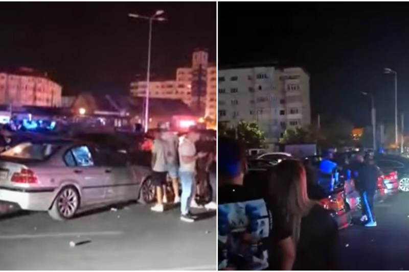 VIDEO: Incident în parcare la Focșani după ce o tânără de 19 ani a încercat drifturi și a lovit mai multe autovehicule / Intervenția autorităților