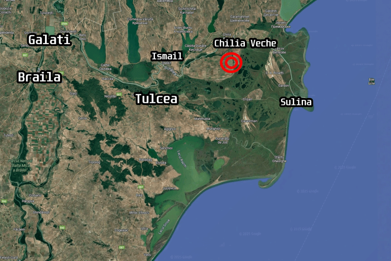 Incidentul dronei rusești în spațiul aerian românesc: localitatea indicată.
